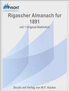 Rigascher Almanach fur 1891