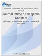 Journal intime de Benjamin Constant