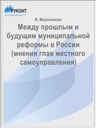 Между прошлым и будущим муниципальной реформы в России (мнения глав местного самоуправления)