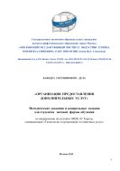 Организация предоставления дополнительных услуг