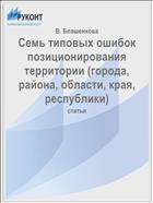 Семь типовых ошибок позиционирования территории (города, района, области, края, республики)