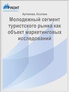Молодежный сегмент туристского рынка как объект маркетинговых исследований