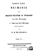 Leonhard Euler's Mechanik, oder... - Theil 1