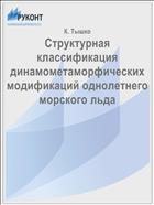 Структурная классификация динамометаморфических модификаций однолетнего морского льда