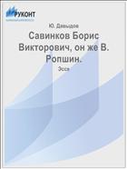 Савинков Борис Викторович, он же В. Ропшин.