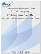Ernahrung und Volksnahrungsmittel