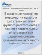 Возрастные изменения морфологии легкого и дыхательных путей крупного рогатого скота в раннем постнатальном онтогенезе и при различной степени двигательной активности