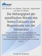 Die Abhangigkeit der spezifischen Warme des festen Calciums und Magnesiums von der Temperatur