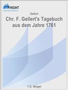 Chr. F. Gellert's Tagebuch aus dem Jahre 1761