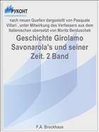 Geschichte Girolamo Savonarola's und seiner Zeit. 2 Band