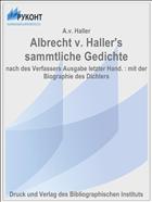 Albrecht v. Haller's sammtliche Gedichte