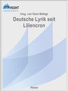 Deutsche Lyrik seit Liliencron
