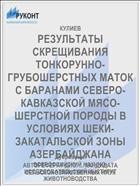 РЕЗУЛЬТАТЫ СКРЕЩИВАНИЯ ТОНКОРУННО-ГРУБОШЕРСТНЫХ МАТОК С БАРАНАМИ СЕВЕРО-КАВКАЗСКОЙ МЯСО-ШЕРСТНОЙ ПОРОДЫ В УСЛОВИЯХ ШЕКИ-ЗАКАТАЛЬСКОЙ ЗОНЫ АЗЕРБАЙДЖАНА