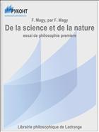 De la science et de la nature