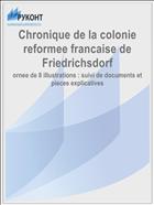Chronique de la colonie reformee francaise de Friedrichsdorf