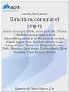Directoire, consulat et empire