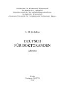Deutsch für Doktoranden