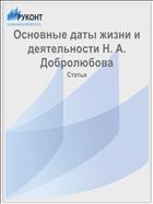 Основные даты жизни и деятельности Н. А. Добролюбова