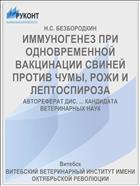 ИММУНОГЕНЕЗ ПРИ ОДНОВРЕМЕННОЙ ВАКЦИНАЦИИ СВИНЕЙ ПРОТИВ ЧУМЫ, РОЖИ И ЛЕПТОСПИРОЗА