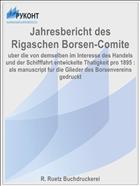 Jahresbericht des Rigaschen Borsen-Comite