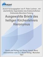 Ausgewahlte Briefe des heiligen Kirchenlehrers Hieronymus