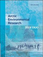 Arctic Environmental Research Vol. 19, no. 4 2019