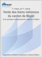 Vente des biens nationaux du canton de Mayet