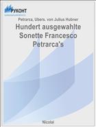 Hundert ausgewahlte Sonette Francesco Petrarca's