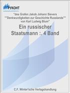 Ein russischer Staatsmann :. 4 Band