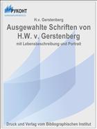 Ausgewahlte Schriften von H.W. v. Gerstenberg