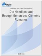 Die Homilien und Recognitionen des Clemens Romanus