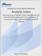 Analytic index