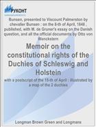 Memoir on the constitutional rights of the Duchies of Schleswig and Holstein