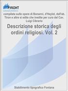 Descrizione storica degli ordini religiosi. Vol. 2