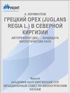 ГРЕЦКИЙ ОРЕХ (JUGLANS REGIA L.) В СЕВЕРНОЙ КИРГИЗИИ
