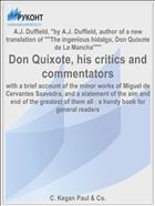 Don Quixote, his critics and commentators