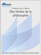 Des limites de la philosophie