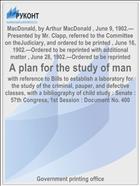 A plan for the study of man
