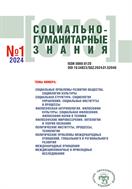 Социально-гуманитарные знания №1 2024