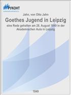 Goethes Jugend in Leipzig