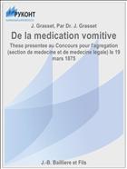 De la medication vomitive