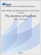 The doctrine of baptism