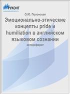 -  pride  humiliation    